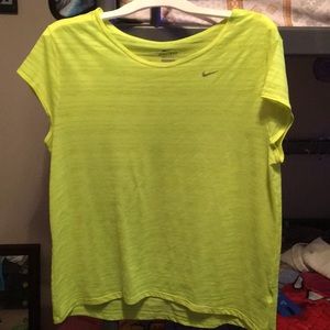 Nike neon yellow shirt